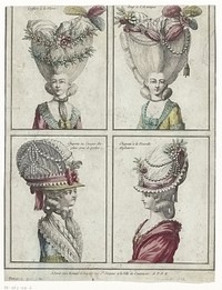 Gallerie des Modes et Costumes français...Coiffure á la Flore... (c. 1776 - c. 1787) by anonymous and Esnauts and Rapilly