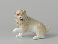 Figure of a seated lion (c. 1752 - c. 1757) by Wilhelm Caspar Wegely