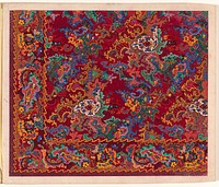 Ontwerp voor een tapijt (c. 1864) by anonymous, Deventer Tapijtfabriek and Firma Smaale