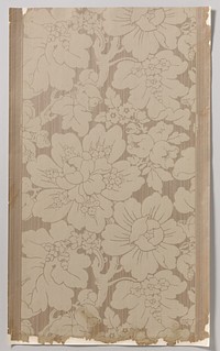 Papierbehangsel met patroon van bloemen (c. 1860 - c. 1920) by Jules Desfossé and Société anonyme des anciens Etablissements Desfossé and Karth