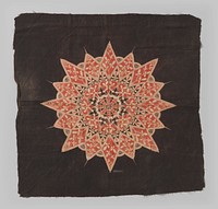 Gebatikte sierdoek met veelpuntige ster en florale motieven (c. 1910) by Willem Karel Rees and Willem Karel Rees