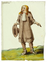 Ruit met een man met hoed in de hand (c. 1650 - c. 1675) by anonymous
