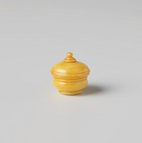 Suikerpot met deksel, geelgelakt (c. 1750 - c. 1800) by anonymous
