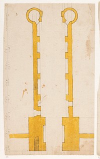 Plattegrond van poort of poortgebouw (1770 - 1808) by Jan Brandes