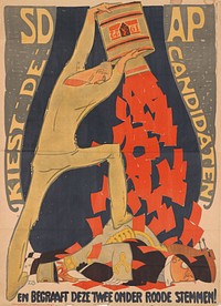 Kiest de SDAP candidaten en begraaft deze twee onder roode stemmen (1922) by TkB and Steendrukkerij De Jong and Co
