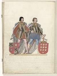 Jan van Luxemburg en Antoon van Lalaing (c. 1600 - c. 1625) by Nicolaes de Kemp and anonymous