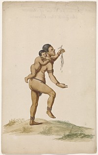 Khoikhoivrouw met zuigeling (c. 1675 - c. 1725) by anonymous and Andries Beeckman