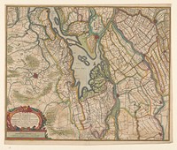 Kaart van delen van Noord-Brabant, Zuid-Holland en Gelderland (1629) by Balthasar Florisz van Berckenrode and Henricus Hondius