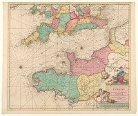 Zeekaart van het Kanaal (1696 - 1699) by Theodorus Danckerts I, Cornelis Danckerts II and Staten van Holland en West Friesland