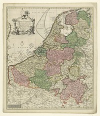 Kaart van de Republiek der Zeven Verenigde Nederlanden (1725 - 1750) by Josua Ottens and Reinier Ottens I