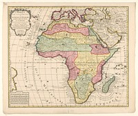 Kaart van Afrika (c. 1740) by Guillaume Sanson, Gilles Robert de Vaugondy and Hendrik de Leth