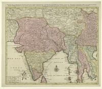 Kaart van Zuid-Azië (1792) by Jan Barend Elwe and anonymous
