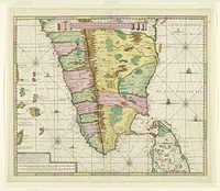Kaart van Zuid-India (c. 1720) by Gerard van Keulen, Adriaan Reeland and anonymous