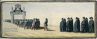 De begrafenisstoet van Frederik Hendrik, plaat nr. 1 (1651) by Pieter Nolpe, Pieter Jansz Post, Pieter Jansz Post and Nicolaes van Ravesteyn