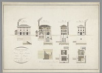Tekeningen van de nieuwe stoommachine à negen pompen te Hellevoetsluis (1802) by Jan Blanken Jansz