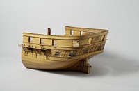 Model of the Stern of a 60-Gun Frigate (c. 1831) by Pieter Glavimans