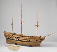 Model of a 74-Gun Ship of the Line (c. 1782) by anonymous