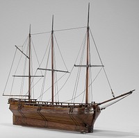 Model of a Three-Masted Ship (c. 1780) by anonymous