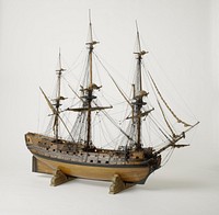 Model of a 70-Gun Ship of the Line (1790 - 1816) by anonymous and Frederik Sigismund graaf van Bylandt Halt
