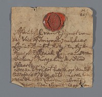 Lakzegel van Louis Boisot met verklaring (after 1798)