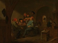 Drinking Bout in a Tavern (c. 1700) by Adriaen Brouwer