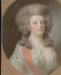 Augusta Maria Carolina van Nassau-Weilburg (1764-1802). Nicht van Willem V, prins van Oranje-Nassau, dochter van zijn zuster Carolina (1785 - 1795) by Johann Friedrich August Tischbein