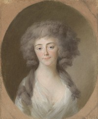 Louisa Isabella Alexandrina Augusta von Kirchberg (1772-1827). Echtgenote van Frederik Willem, vorst van Nassau-Weilburg, en schoonzuster van Augusta Maria Carolina van Nassau-Weilburg (1785 - 1895) by Johann Friedrich August Tischbein