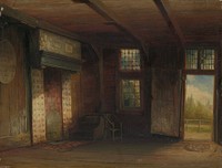 Interieur van het Tsaar Peterhuisje te Zaandam (1851) by Pierre Tetar van Elven