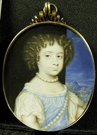 Portrait of Maria Stuart (1662-95), the Future Wife of William III, as Child (1665 - 1675) by Richard Gibson and Nicolas Dixon
