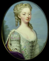 Anna, prinses van Hannover (1709-59), echtgenote van Willem IV, prins van Oranje-Nassau (1730 - 1734) by Christian Friedrich Zincke