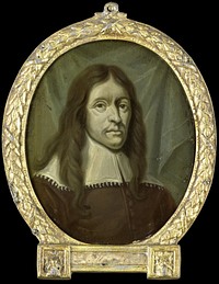 Portrait of Simon Abbes Gabbema, Historian of Friesland in Leeuwarden (1700 - 1732) by Arnoud van Halen