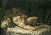 Amor Kissing Venus (1700 - 1725) by Adriaen van der Werff