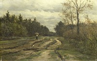 Country Road near Laren, (Province of North Holland) (1870 - 1897) by Willem Roelofs I