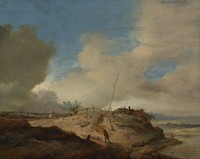 Dune Landscape with a Signal Post (c. 1651 - c. 1653) by Philips Wouwerman
