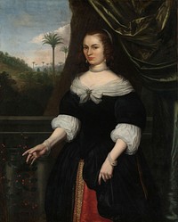 Portrait of Dina Lems, Wife of Jan Valckenburgh (c. 1660) by Daniel Vertangen