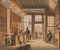 The Shop of the Bookdealer Pieter Meijer Warnars on the Vijgendam in Amsterdam (1820) by Johannes Jelgerhuis