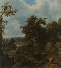 Swedish Landscape with a Water Mill (1655) by Allaert van Everdingen