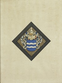Het wapen van de familie de Witte, naar een ruitvormig rouwbord met de initialen I W aan weerskanten van het schild en het jaartal 1590 (1750 - 1799) by anonymous