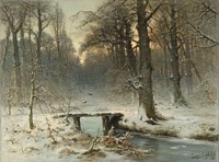 A January Evening in the Woods of The Hague (1875) by Louis Apol