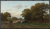 Landschap in Drenthe (1882) by Julius Jacobus van de Sande Bakhuyzen