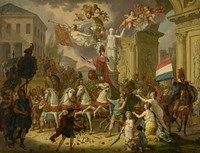 Allegory of the Triumphal Procession of the Prince of Orange, the Future King Willem II, as the Hero of Waterloo, 1815 (1815) by Cornelis van Cuylenburgh II