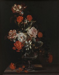 Still Life with Flowers (1700 - 1720) by Jacob Campo Weyerman