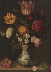 Still Life with Flowers in a Wan-Li Vase (1619) by Ambrosius Bosschaert
