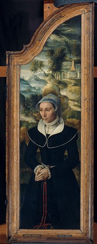 Wing of a Triptych with the Portrait of Elisabeth Canneel (1584) by anonymous