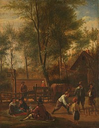 The bowlers (1658 - 1700) by Jan Havicksz Steen