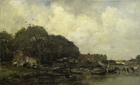 Havengezicht (1870 - 1899) by Jacob Maris