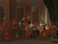 Banquet of Distinguished Turkish Women (c. 1720 - c. 1737) by Jean Baptiste Vanmour