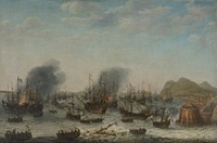 The Defeat of the Spanish at Gibraltar by a Dutch Fleet under the Command of Admiral Jacob van Heemskerck, 25 April 1607 (1639) by Adam Willaerts