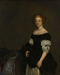 Aletta Pancras (1649-1707) Wife of François de Vicq (1670) by Gerard ter Borch II