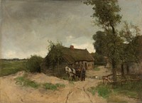 Huisje aan de zandweg (1870 - 1888) by Anton Mauve